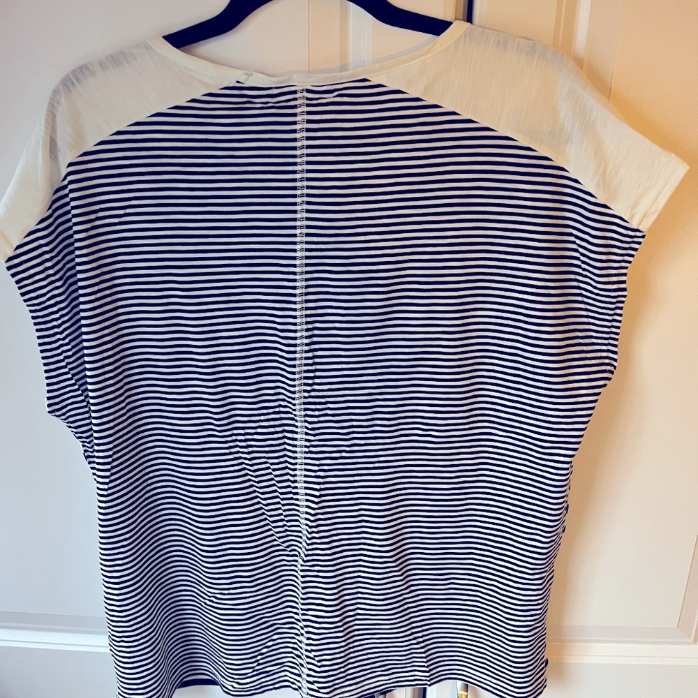 Chaps XL cap sleeve striped t-shirt NWT